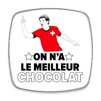 On a le meilleur chocolat suisse humour nourriture - Magnet carré - blanc - Devant