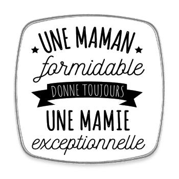 T shirt maman humour future mamie cadeau - Magnet carré - blanc - Devant