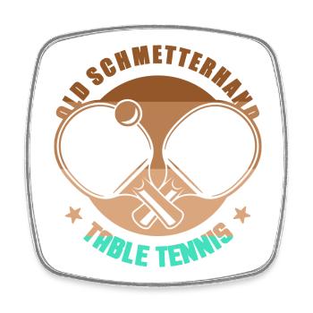 Table tennis Old Schmetterhand table tennis bats - Square fridge magnet - white - Front