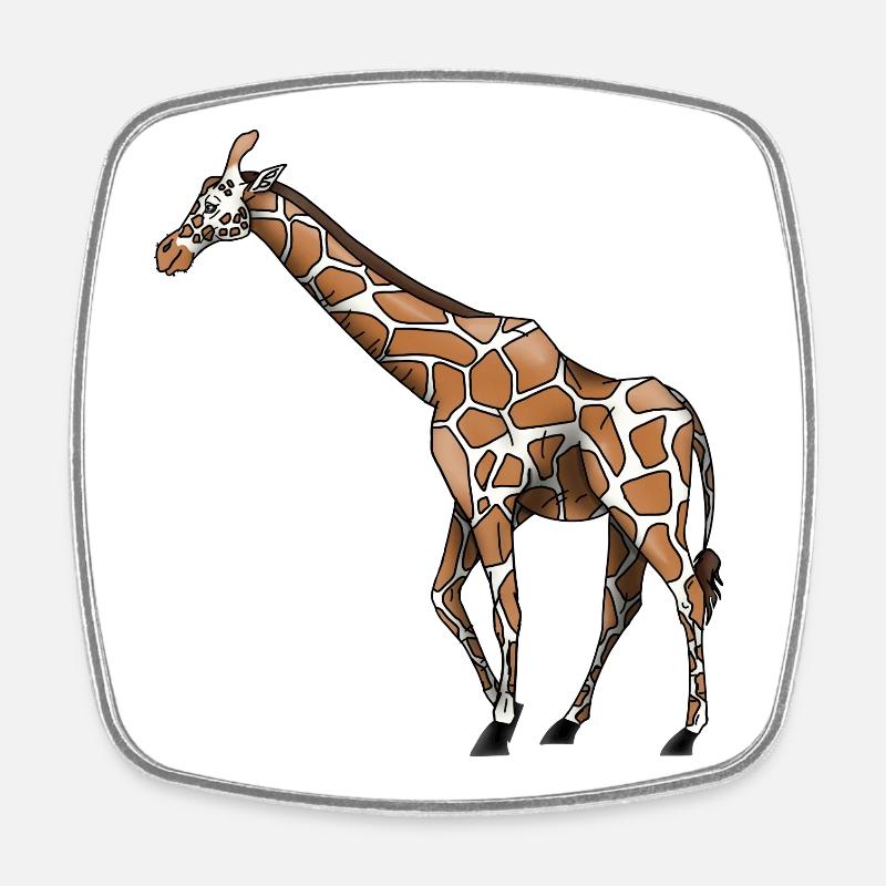 Giraffe - Square fridge magnet - white