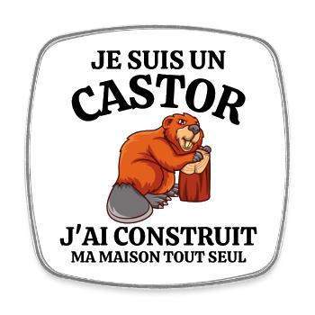 bricolage, bricoleur humour, bricoler - Magnet carré - blanc - Devant