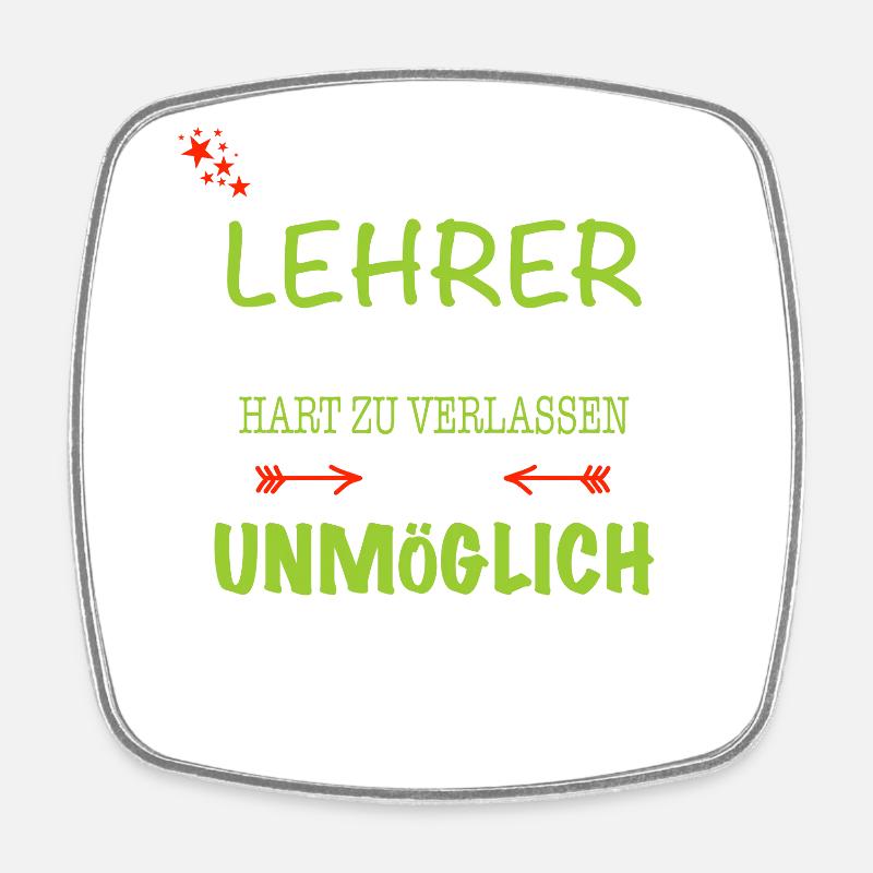 Ein großartiger Lehrer... - Viereckiger Kühlschrankmagnet - Weiß