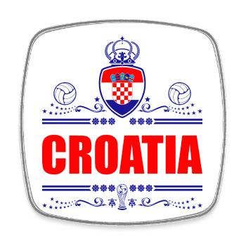 KROATIEN VIGNETTE - Viereckiger Kühlschrankmagnet - Weiß - Vorne
