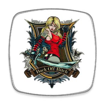 Backoff - Square fridge magnet - white - Front