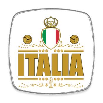 VIGNETTE D’OR ITALIA CALCIO - Magnet carré - blanc - Devant