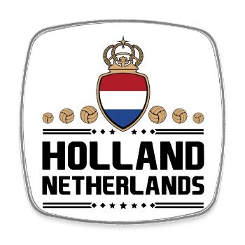 HOLLAND - NIEDERLANDE - Viereckiger Kühlschrankmagnet - Weiß - Vorne