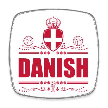 DANOIS - DANEMARK - Magnet carré - blanc - Devant