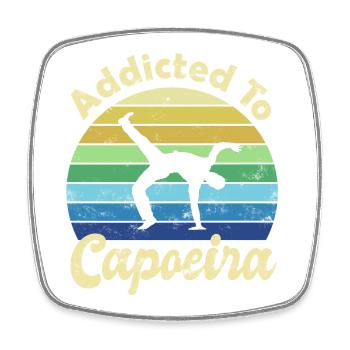 Capoeira - Viereckiger Kühlschrankmagnet - Weiß - Vorne