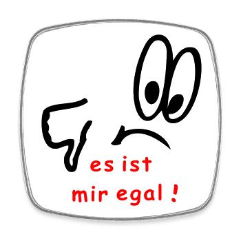 es ist mir egal, comic - Viereckiger Kühlschrankmagnet - Weiß - Vorne