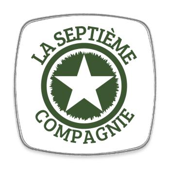 septième compagnie, militaire, militaire humour - Magnet carré - blanc - Devant