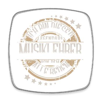 Musiklehrer - Viereckiger Kühlschrankmagnet - Weiß - Vorne