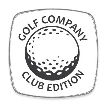 Golf Company Club Player Golfer - Viereckiger Kühlschrankmagnet - Weiß - Vorne