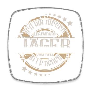 Jäger - Viereckiger Kühlschrankmagnet - Weiß - Vorne