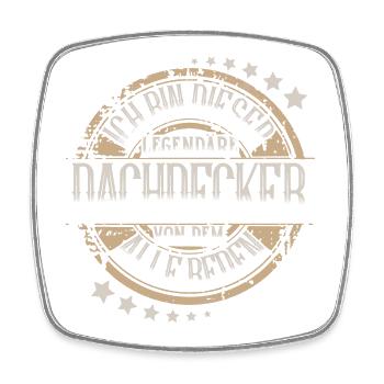 Dachdecker - Viereckiger Kühlschrankmagnet - Weiß - Vorne