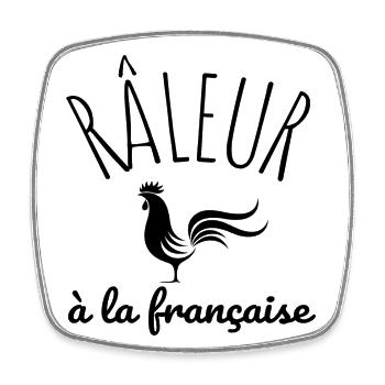 râleur à la française humour homme cadeau - Magnet carré - blanc - Devant