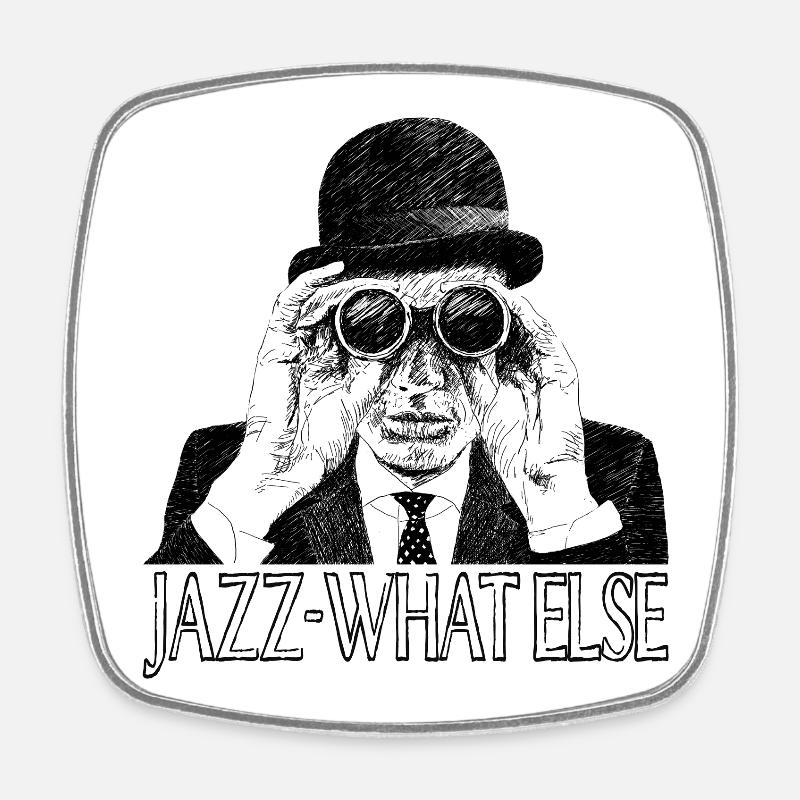 Jazz - Magnet carré - blanc