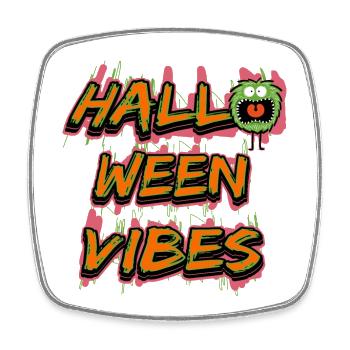 Cute Monster Pumpkin Partner Costume Halloween Vibes - Square fridge magnet - white - Front