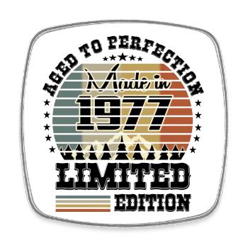 1977 Limited Edition - Square fridge magnet - white - Front