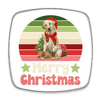 Labrador Christmas - Square fridge magnet - white - Front