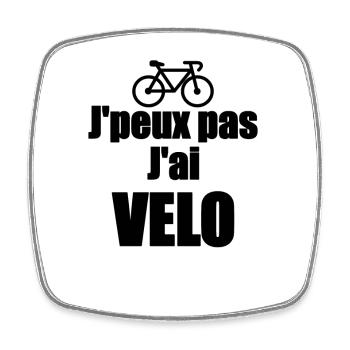 J'peux pas j'ai velo - Magnet carré - blanc - Devant