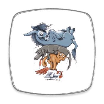 Worth A Try - Square fridge magnet - white - Front