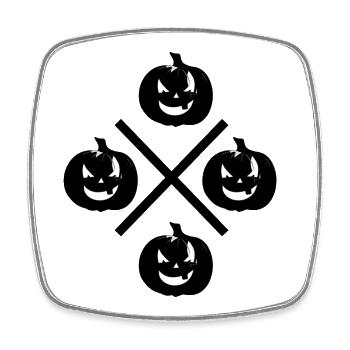 Halloween Pumpkin Citrouille - Magnet carré - blanc - Devant