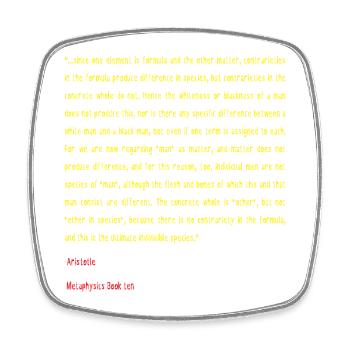 Aristotle Metaphysics Book ten - Square fridge magnet - white - Front