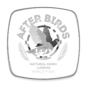 Nach Birds, Natural Born Losers Welttournee - Viereckiger Kühlschrankmagnet - Weiß - Vorne