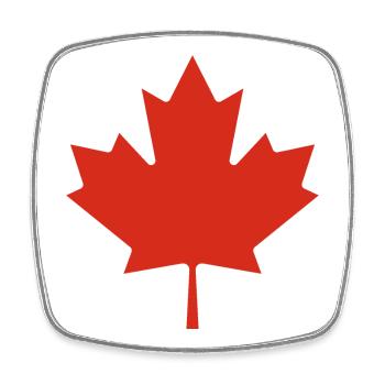 Show off your colors – Canada - Square fridge magnet - white - Front