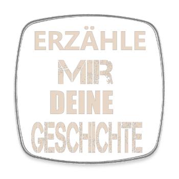 ERZÄHLE MIR DEINE GESCHICHTE - Viereckiger Kühlschrankmagnet - Weiß - Vorne