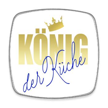 König der Küche - Viereckiger Kühlschrankmagnet - Weiß - Vorne