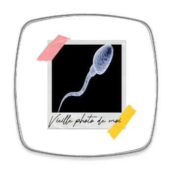 Humour décalé vieille photo scientifique fun - Magnet carré - blanc - Devant