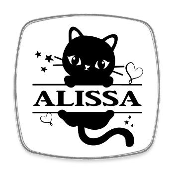 Alissa t-shirt gift idea t-shirt - Square fridge magnet - white - Front