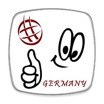 Handball 2025 Deutschland - Viereckiger Kühlschrankmagnet - Weiß - Vorne