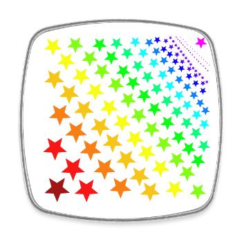 Sterne Regenbogen Geschenkidee - Viereckiger Kühlschrankmagnet - Weiß - Vorne