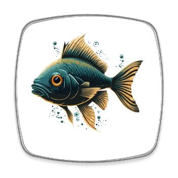 Schöne Fisch Illustration - Viereckiger Kühlschrankmagnet - Weiß - Vorne