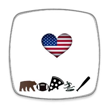 USA Therapie lustig witzig Geschenkidee Amerika - Viereckiger Kühlschrankmagnet - Weiß - Vorne