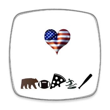 USA Thérapie drôle idée cadeau drôle Amérique - Magnet carré - blanc - Devant