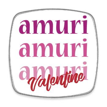 T-Shirt Amuri Sizilianische Liebe Valentinstag - Viereckiger Kühlschrankmagnet - Weiß - Vorne