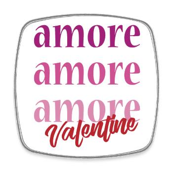 T-Shirt Liebe Valentinstag Liebe Liebe amour amor - Viereckiger Kühlschrankmagnet - Weiß - Vorne