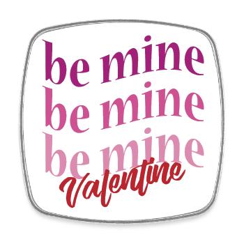 T-Shirt Valentinstag sei mein welliger Text Liebe Amor - Viereckiger Kühlschrankmagnet - Weiß - Vorne