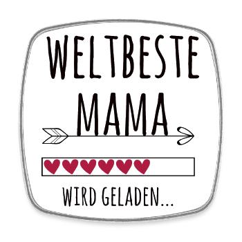 werdende Mama Schwangerschaft Verkündung Geschenk - Viereckiger Kühlschrankmagnet - Weiß - Vorne