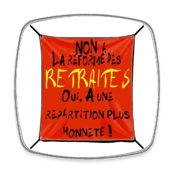 La réforme des retraites - Magnet carré - blanc - Devant