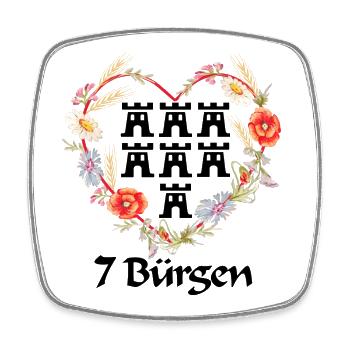 Frauen und Männer Designs für Siebenbürger schwarz - Viereckiger Kühlschrankmagnet - Weiß - Vorne