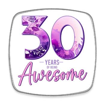 30 Years 30 Birthday Gift Woman - Square fridge magnet - white - Front