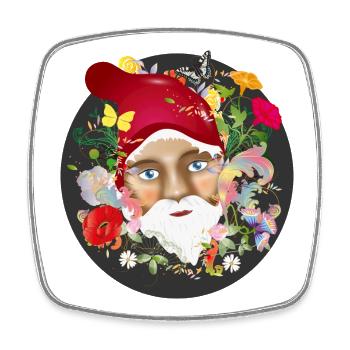 Die bunte Welt der Gartenzwerge voller Geheimnisse - Viereckiger Kühlschrankmagnet - Weiß - Vorne