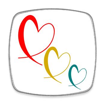 MOM. MOTHER's DAY. HAPPY MOTHER'S DAY. I LOVE YOU - Square fridge magnet - white - Front