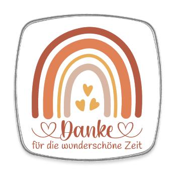 Danke für die wunderschöne Zeit - Kita Abschied - Viereckiger Kühlschrankmagnet - Weiß - Vorne