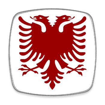 Albanian Eagle - Square fridge magnet - white - Front