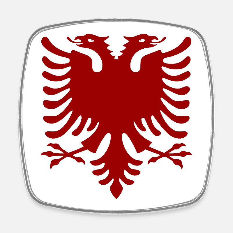 Albanian Eagle - Square fridge magnet - white
